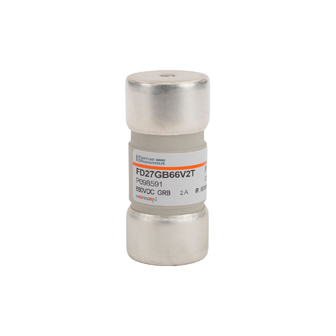 P098591 - Cylindrical fuse-link gR (gRB) 660VDC 27x60, 2A with striker